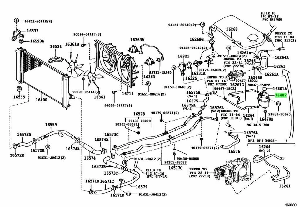 TOYOTA Genuine Radiator Reserve Tank 16480-22050 MR2 Spyder MR-S ZZW30 New - Изображение 3 из 4