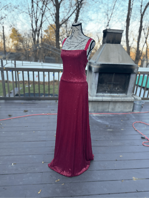 modest bridesmaid dresses burgundy Gothic Burgundy Sequin Evening Dress with Feathered Sleeves