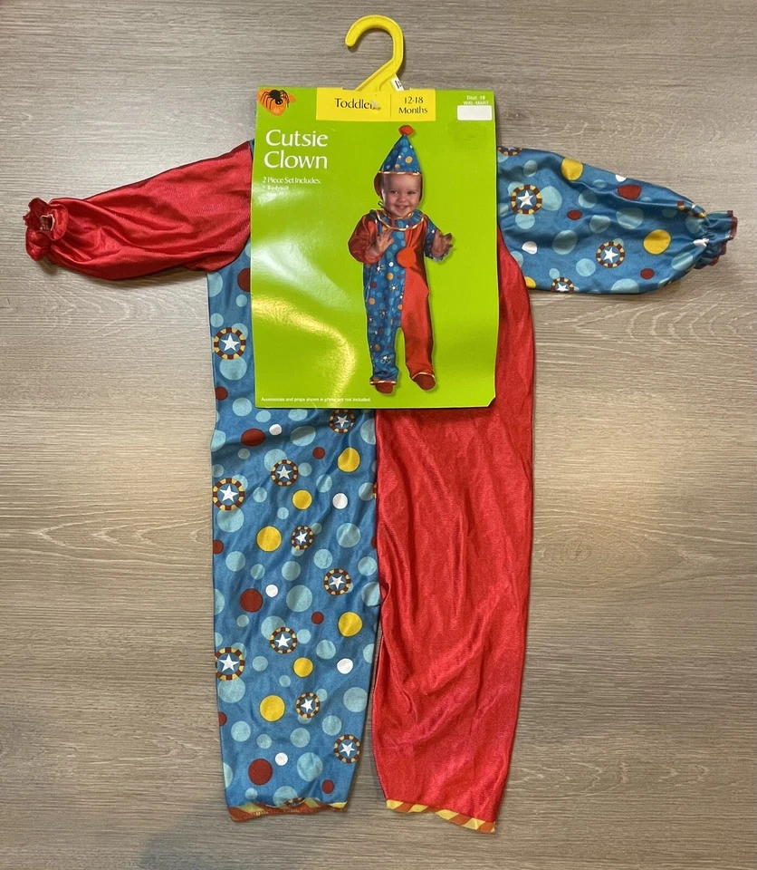 Disfraz Cutie Payaso Colorido Una Pieza con Sombrero Niño Niña 12-18 Meses Nuevo Foto 2 de 4