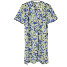 VTG Floral House Dress Medium Cottagecore Grannycore Pockets Crowncore