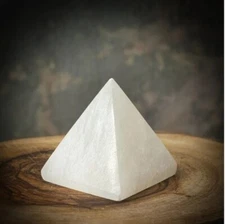 Large Selenite Crystal Pyramid Hand Carved Crystal Home Office DecorativePyramid
