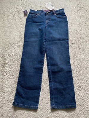 Gloria Vanderbilt Amanda Women Classic Tapered Jeans Blue Petites 4P (27 x 27)