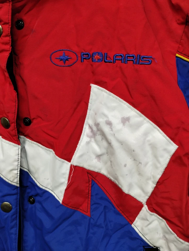 Polaris Edge Racing Jacket Women Medium Red 3 in 1 Lining Checkered Flag - Image 4 of 4