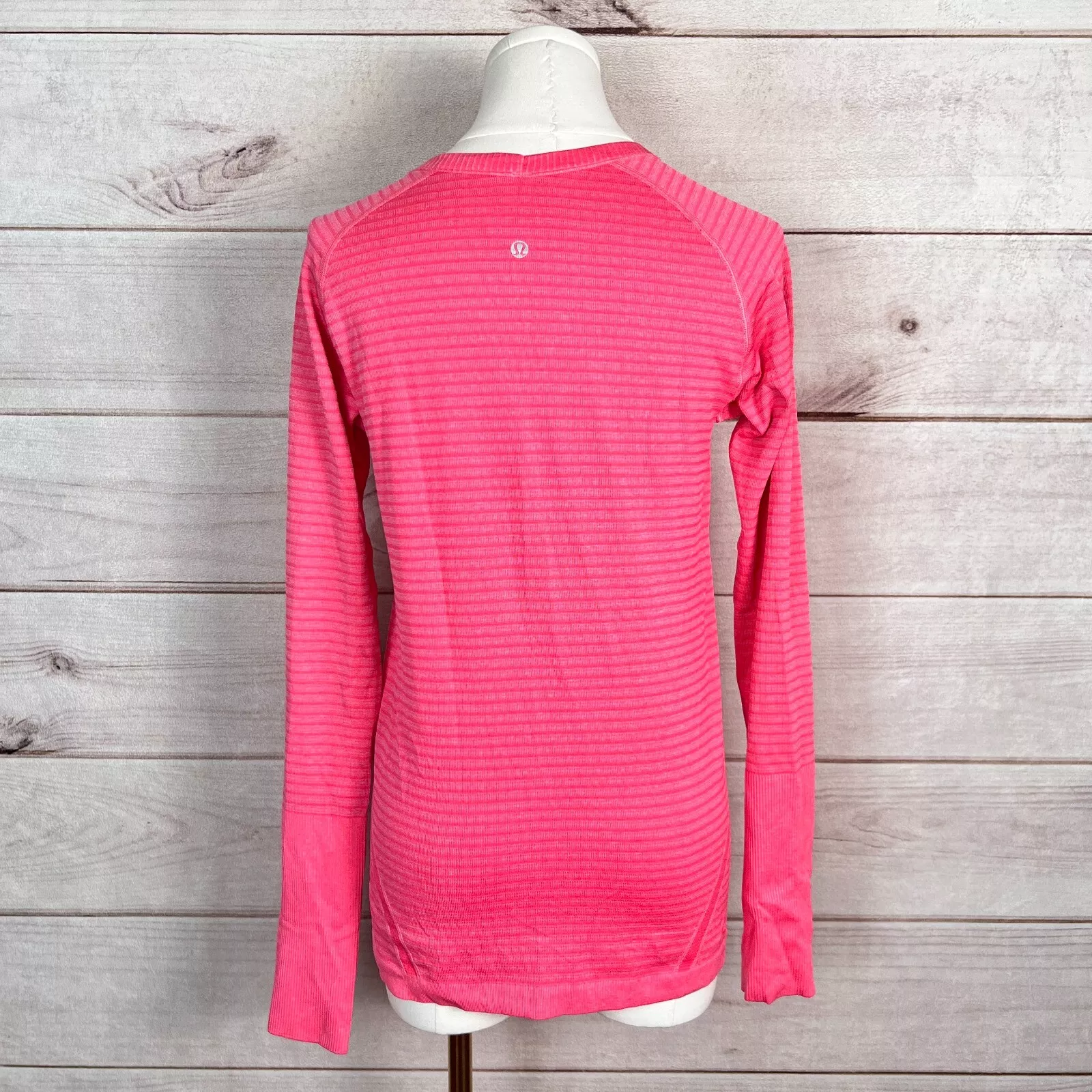 lululemon swiftly tech striped long sleeve training shirt