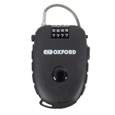 Oxford Retra Cable Motorcycle Motorbike Helmet Lid Lock Black 62 cm (LK100)