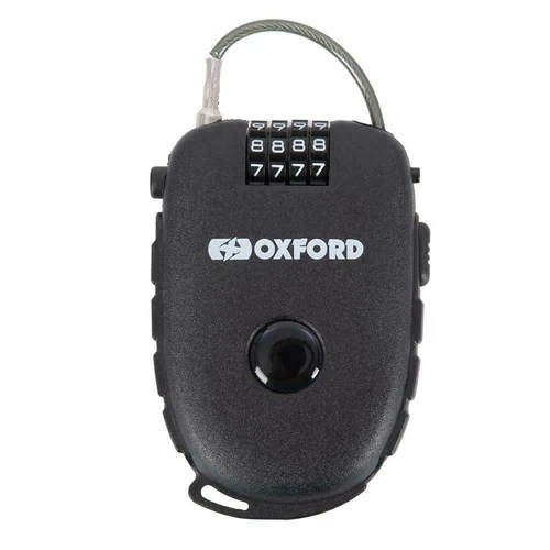 Oxford Retra Cable Motorcycle Motorbike Helmet Lid Lock Black 62 cm (LK100)