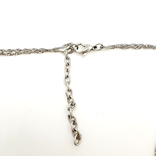 Love Heart Pendant Necklace Stainless Steel Silver Tone - Picture 8 of 11