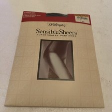 Worthington Sensible Sheers Pantihose Queen Short Off Black 11 Super Shaper