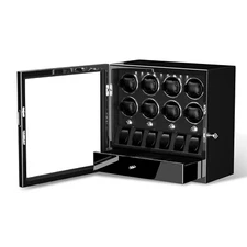 Automatic 8 Watches Watch Winder With Jewelry Storages Quiet Mabuchi Motors Gift