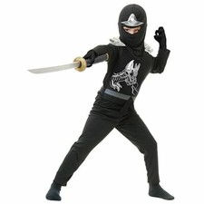 Charades Ninja Avenger Series II Black Armor Boys Halloween Costume 84399AV