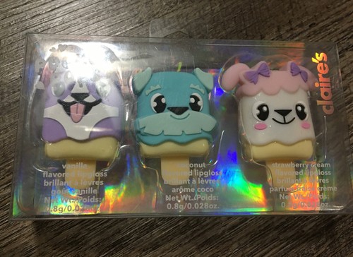 Claire’s Puppy Kitty Cosm Bag Lipgloss Keychain Backpack Clip Lot - Picture 5 of 9
