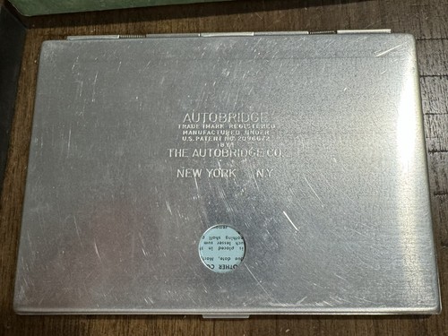Vtg AutoBridge Play Yourself Bridge Game 1957 Deluxe Pocket Model w/Manual - Picture 10 of 14