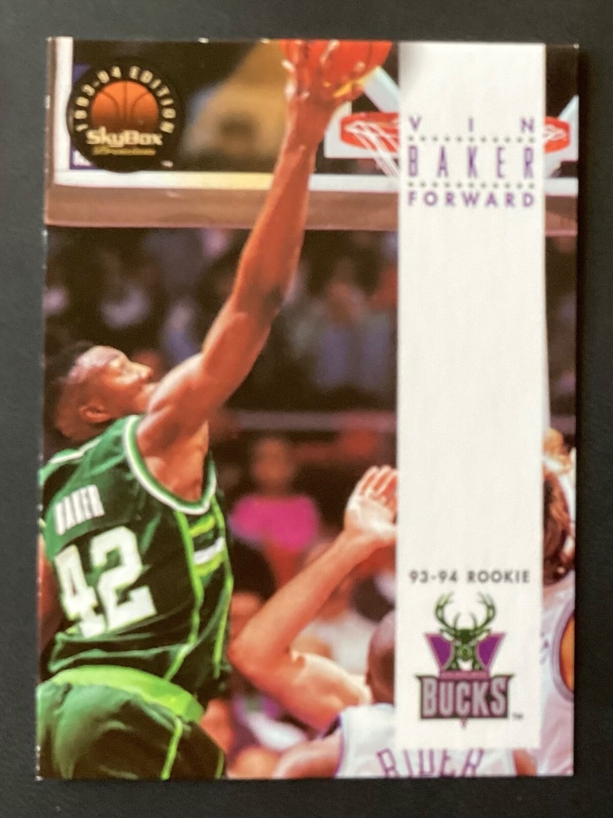 1993-94 Skybox Premium #244 Vin Baker RC Milwaukee Bucks