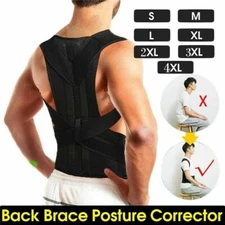 Posture Corrector Back Support Straightener Shoulder Lumbar Adjustable Breathabl