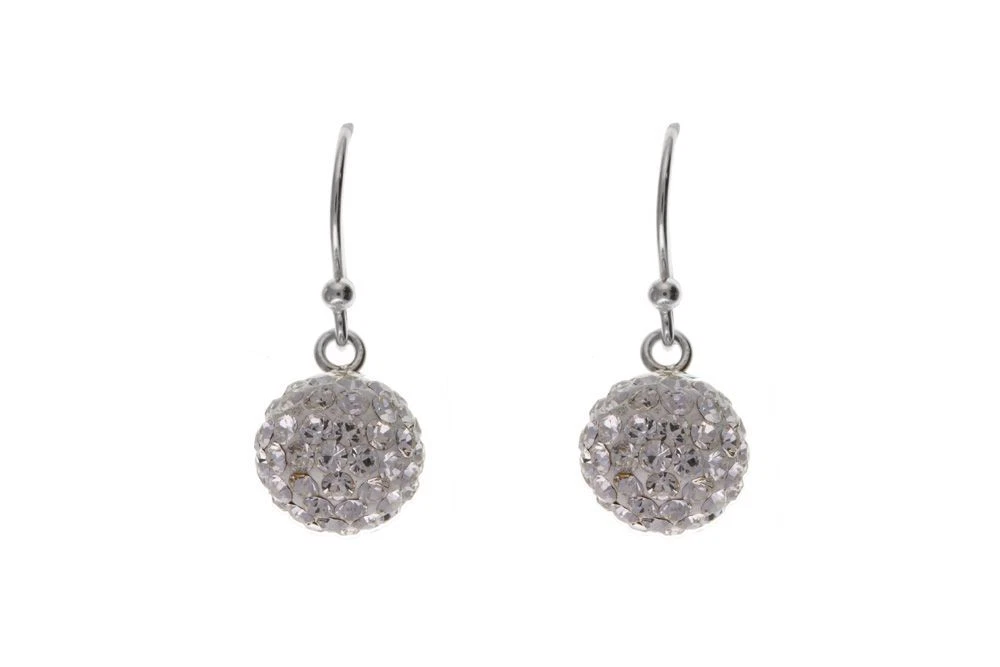 Crystal ball sale drop earrings