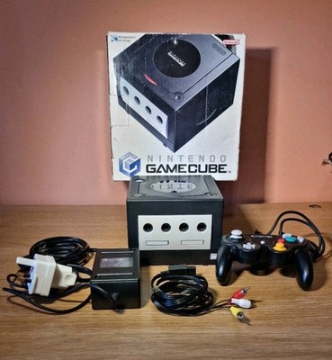 Originalverpackte Nintendo Gamecube Konsole mit offiziellem Controller Schwarz 