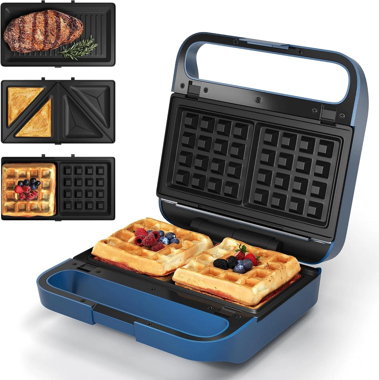 Sunvivi 3 in 1 Sandwich Maker with Removable Non-stick Plates, 850W Panini Press
Opens in a new wind