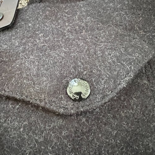 Babero de lana Filson Mackinaw gris carbón para hombre talla 32X30 nuevo caza al aire libre - Imagen 7 de 15