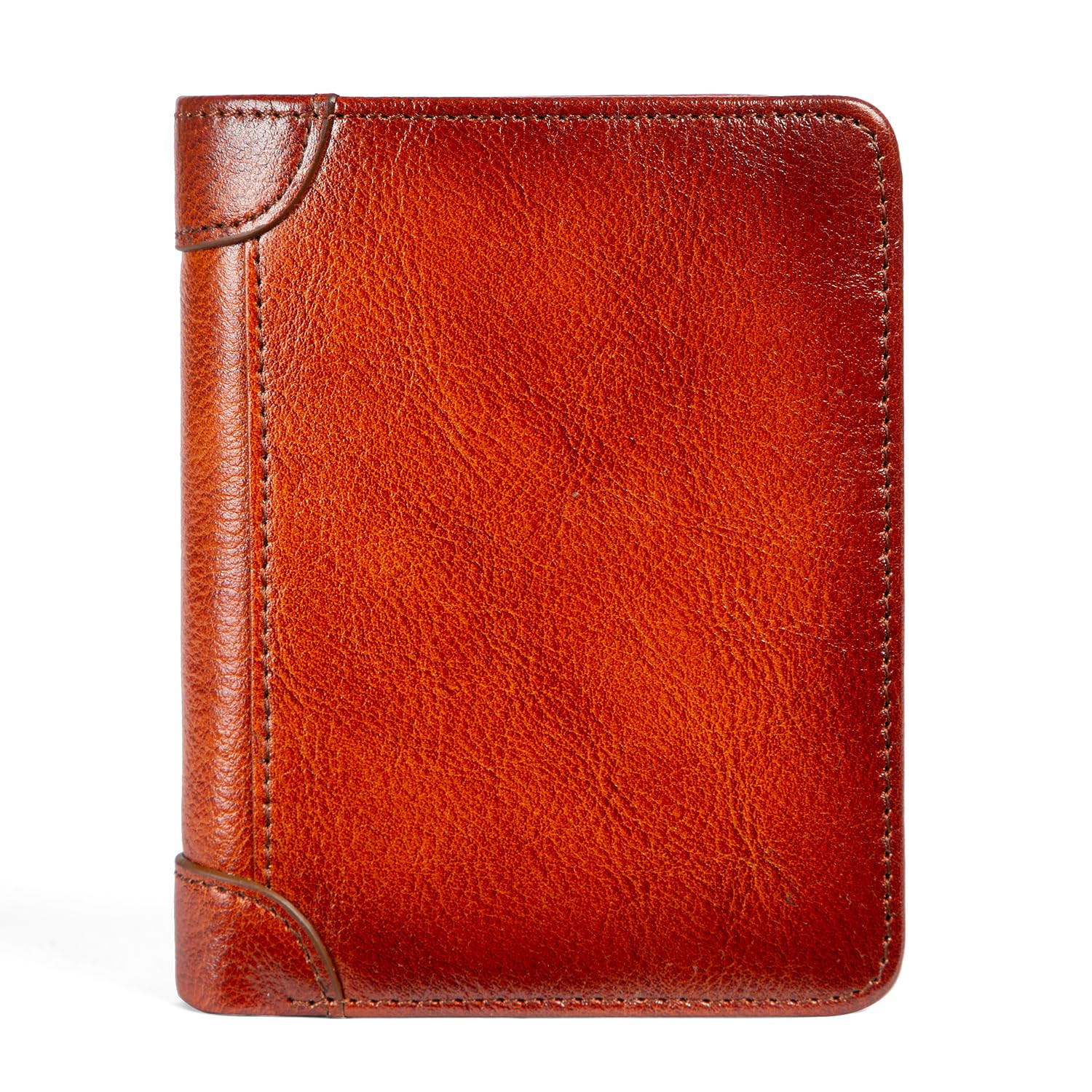 Men's Real Leather RFID Blocking Bifold Wallet Stylish Anti Theft Security Wi...