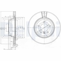 2X Delphi Bremsscheibe BG3959 FüR Bmw X1 E93 E82 E88 E92 E91 E90 E81 E87 3Er 1Er