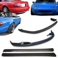 [SASA] 3x Combo 90-97 Mazda Miata RS Front + Rear + Side Skirts PU Bumper Lip