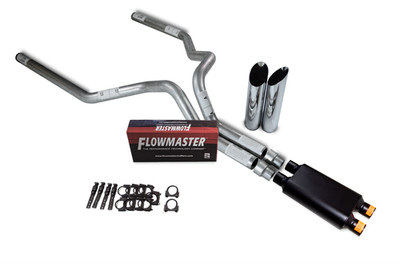 00-06 Chevy GMC 2500 Truck 3'' Dual Exhaust Flowmaster D in Super 40 Slash Tips