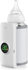 Portable Bottle Warmer with Display, 6-Speed Temp Control 37°C to 55°C, 6000mAh