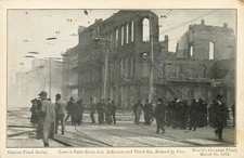 1913 Postcard Dayton Flood Series Lowes Paint Store Ruins Jefferson & Third Sts.
