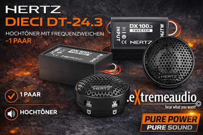 Hertz Dieci DT-24.3 Hochtöner mit Frequenzweichen 1 Paar Tweeter