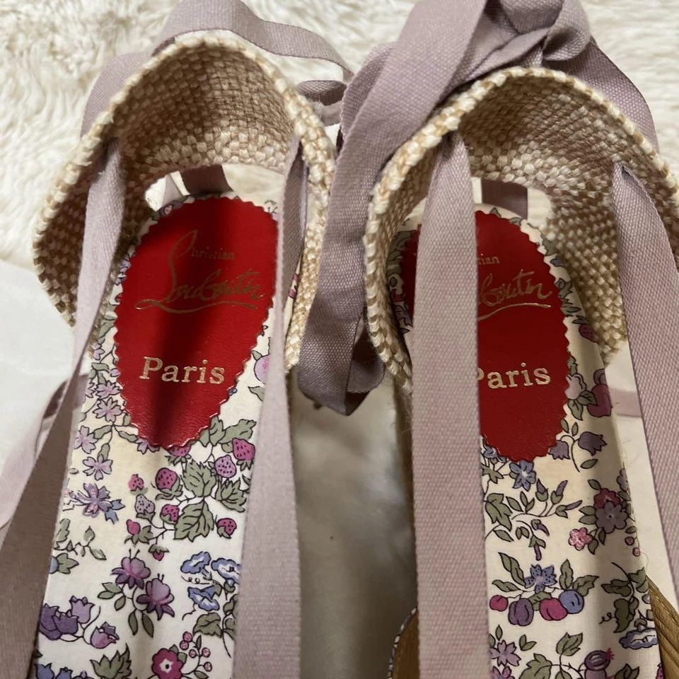 Christian Louboutin Sandalias Alpargatas Floral Talla 38 EE. UU. Aproximadamente 8 Para Mujer Foto 4 de 4