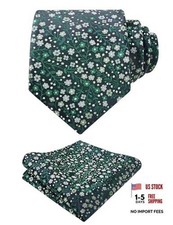 Mens 3.15inches Exquisite Floral Tie with Small Flower B142-green/ Mint