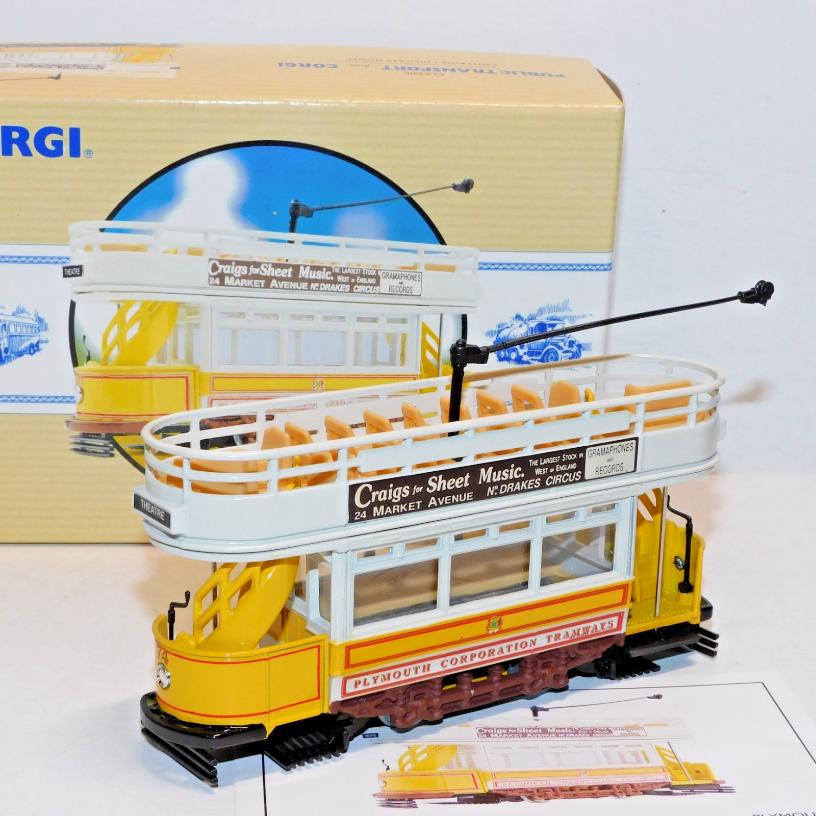 CORGI DICK KERR OPEN TOP TRAM PLYMOUTH 97269