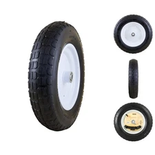 Universal 14.5" Wheelbarrow Replacement Wheel with 6" Rim & Heavy Load Capacity