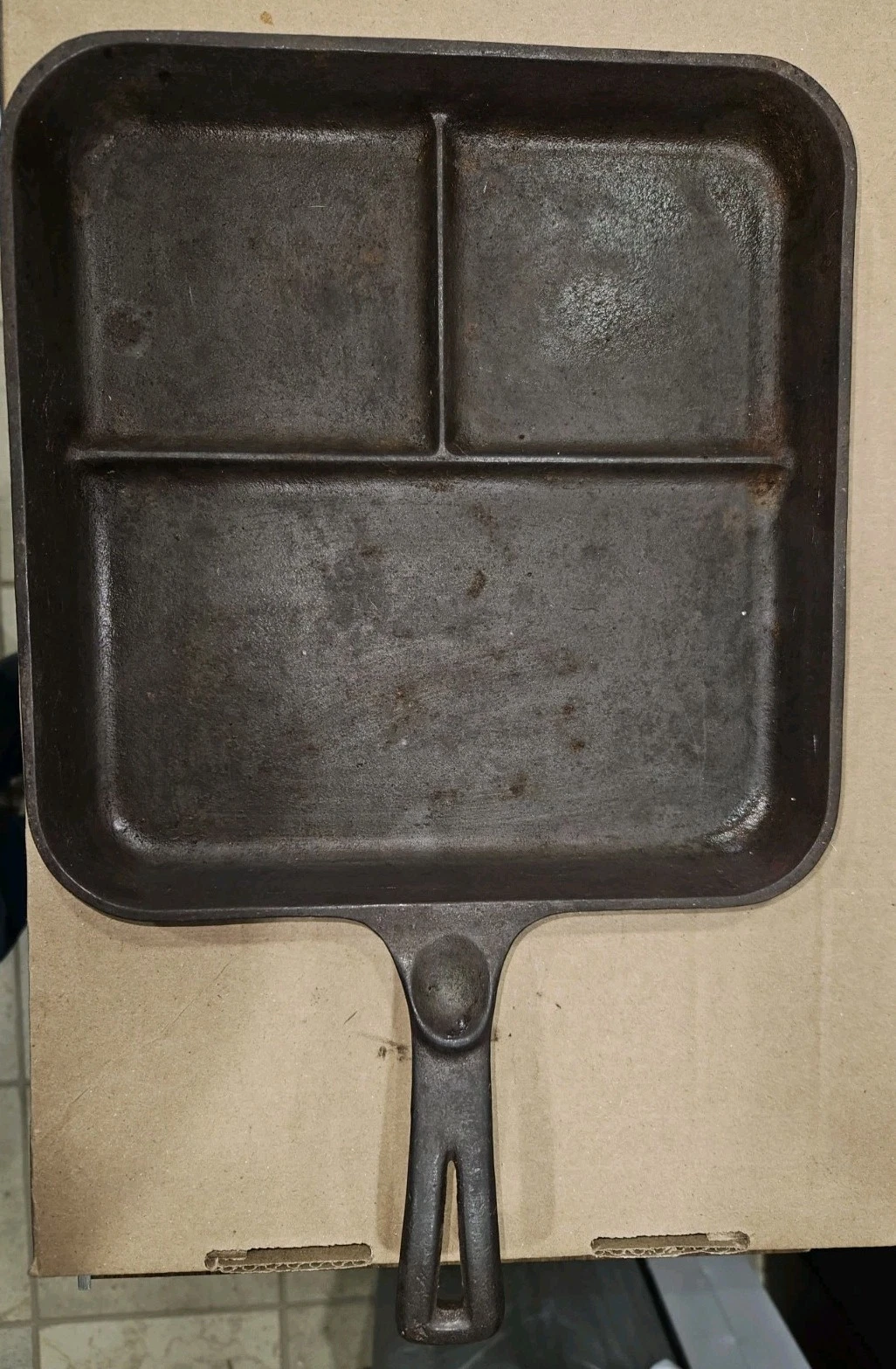 Vintage Wagner Ware Sidney O Cast Iron Bacon and Egg Breakfast Skillet 1101