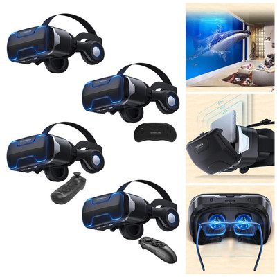 3D-VR-Brille, einstellbare Geräuschunterdrückung, 360-Grad-Ansicht für