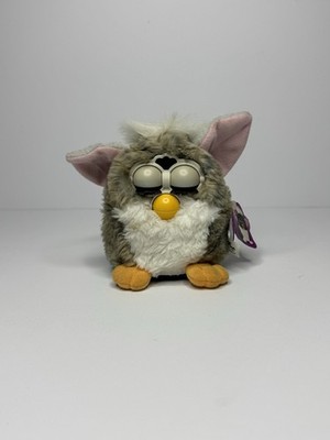 1998 Tiger Electronics Furby Model 70-800 Gray White Pink Ears w/ Tags Vintage