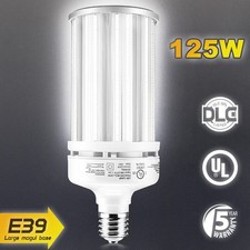 125W LED Corn Light Bulb 5000K E39 Mogul Base Warehouse Garage Workshop Lighting