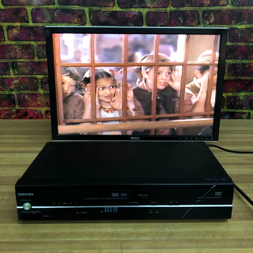 Toshiba SD-V296-K-TU DVD/VCR Combo Reproductor 4 Cabezales Grabadora VHS Probada Foto 2 de 4