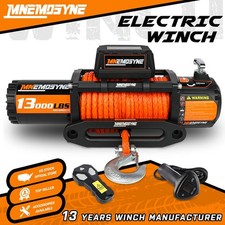 MNEMOSYNE 13000LBS Electric Winch Synthetic Rope Wireless Towing Trailer Truck