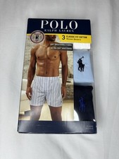 Polo Ralph Lauren NCWBP3 Classic Fit Woven Boxer - 3 Pack Small NEW Sealed