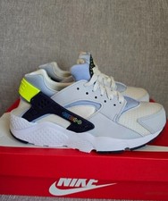 Nike Huarache Run White Blue Grade School Size 5
