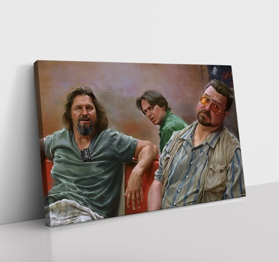 THE BIG LEBOWSKI Lienzo Enmarcado Arte de Pared Pintura Impresión Película Decoración The Dude Foto 2 de 4