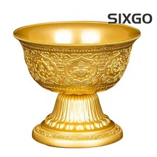 Engraving Buddhism Bowl Handicraft Alloy Auspicious Tibetan Holy Water Cup