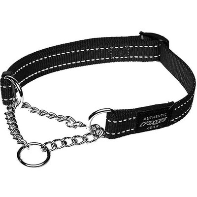 Utility Medium 5/8Inch Reflective Snake Obedience HalfCheck Dog Collar