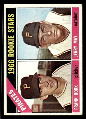 1966 TOPPS JERRY MAY 123 VG FRANK BORK RC BASEBALL PITTSBURGH PIRATES
