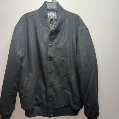 Z World Collection  Bomber Wool Blend Jacket. Size XL Black Lined 