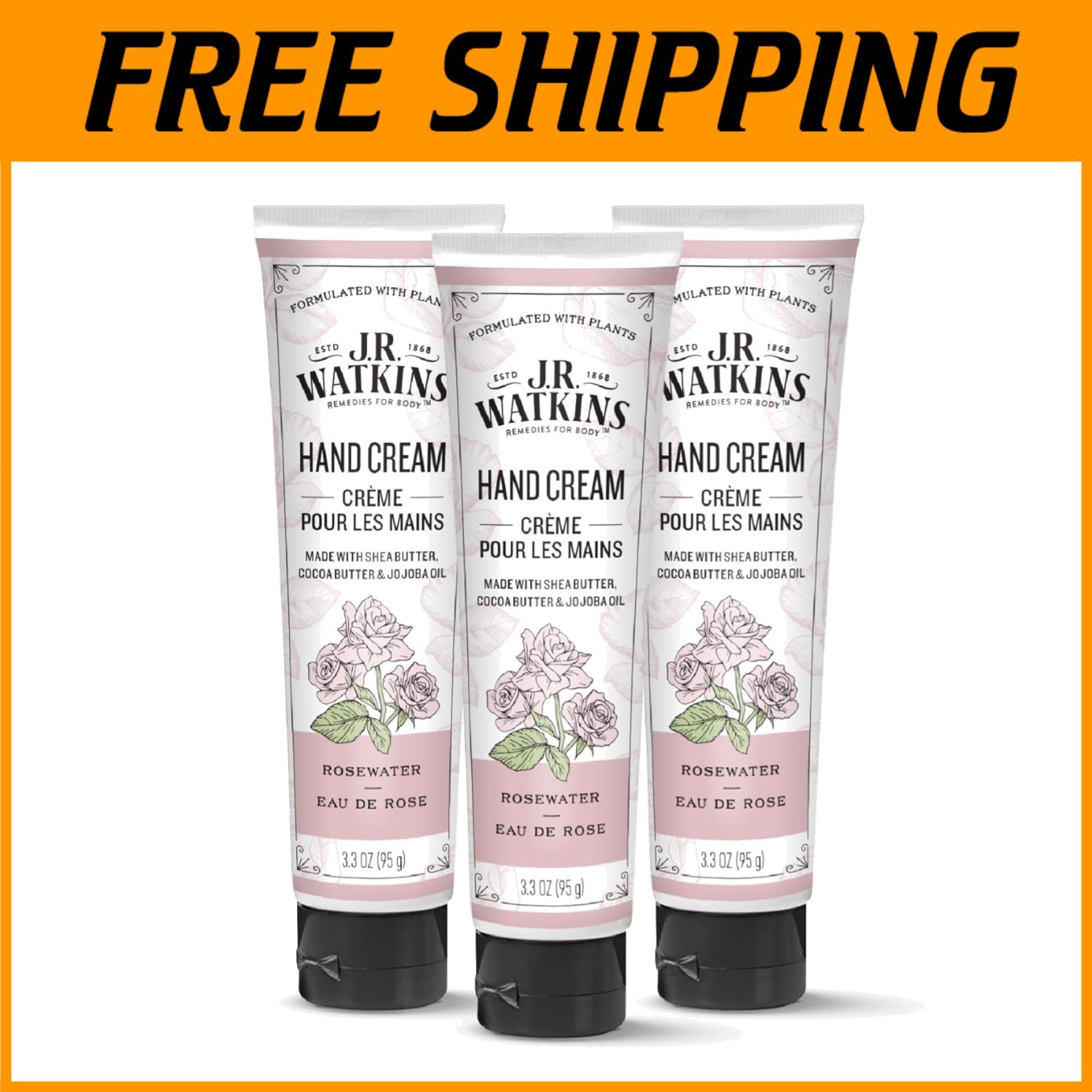 Hydrating Hand Moisturizer Trio, Natural Ingredients