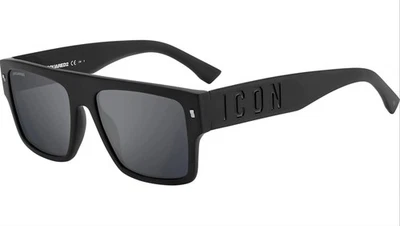 DSQUARED2 DSQ2 ICON 0003/S - 003 T4 - Sonnenbrille - Schwarz Matt/Grau - Bild 1 von 3