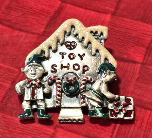 Kenneth Cole Signed Vintage Toy Shop Christmas Pin Brooch