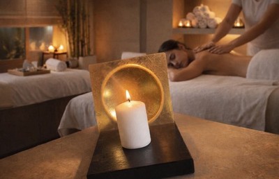 Zen Licht Kerzenleuchter Meditation Entspannung Yoga Massage - Restposten